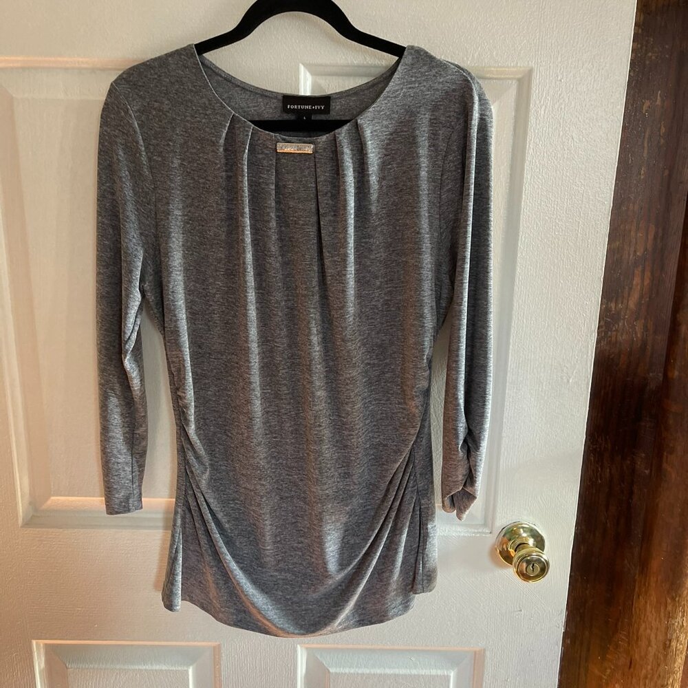 Fortune + Ivy Elliot Hardware Detail Knit Top